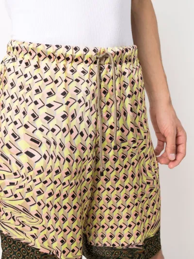 yellow drawstring shorts