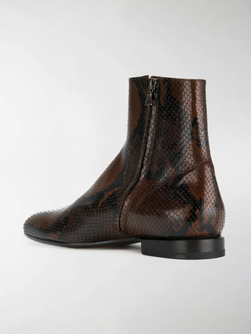 dries van noten python boots