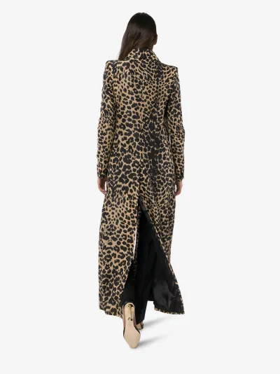 long leopard print coat