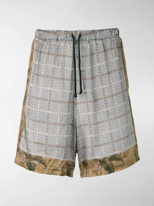 Dries Van Noten - Shorts con design a pannelli