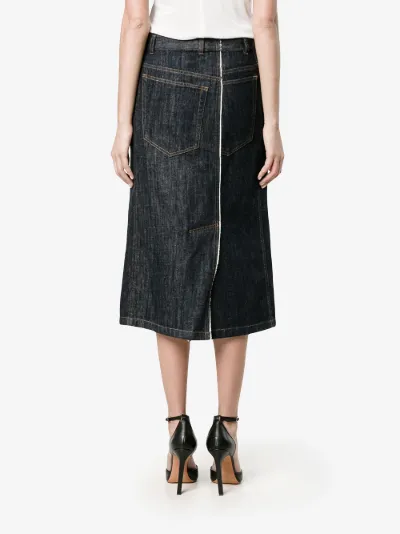 dries van noten denim skirt