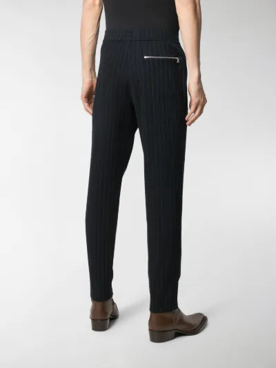 striped slim fit trousers