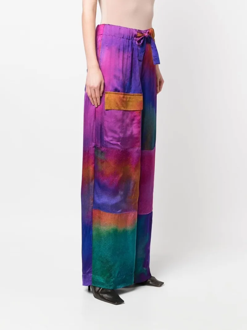 Dries Van Noten tie-dye print straight 