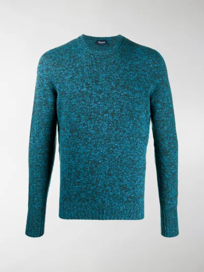 Drumohr Maglione Shetland mélange blu | MODES