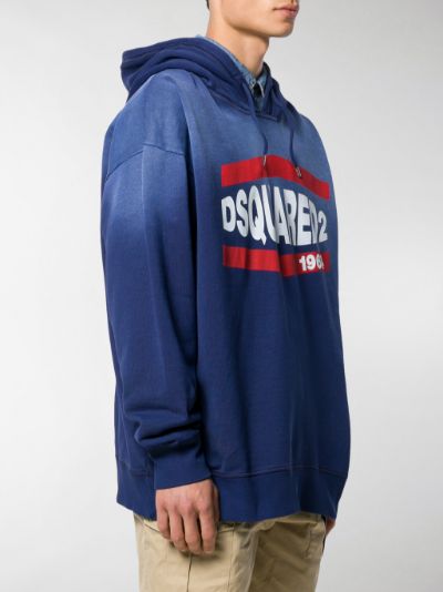 dsquared hoodie blue