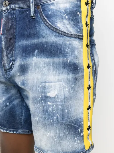 Bermuda denim con banda laterale | Dsquared2 | Eraldo.com