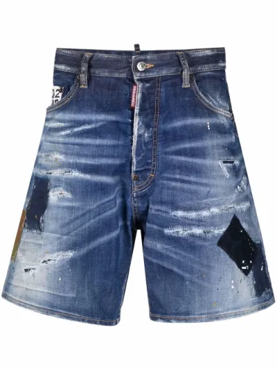 Bermuda denim con effetto vissuto | Dsquared2 | Eraldo.com