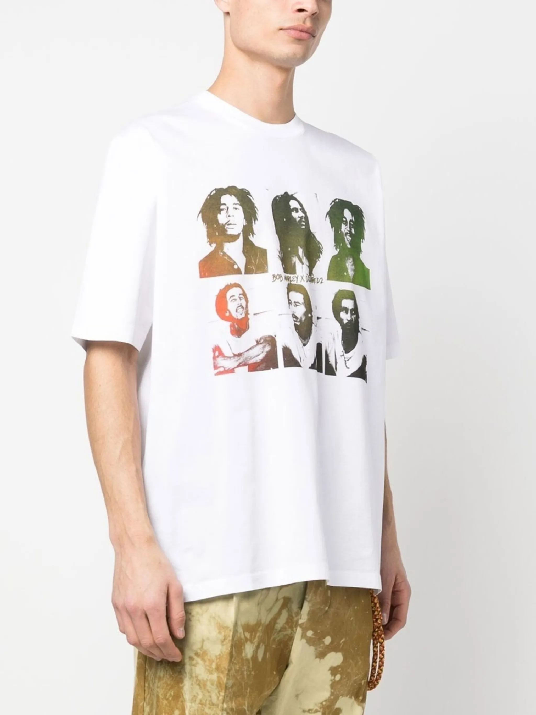 【送料&関税込】Dsquared2 Bob Marley T-shirt DSquared2 | Bob Marley Print T-Shirt | Regular Fit T-Shirts