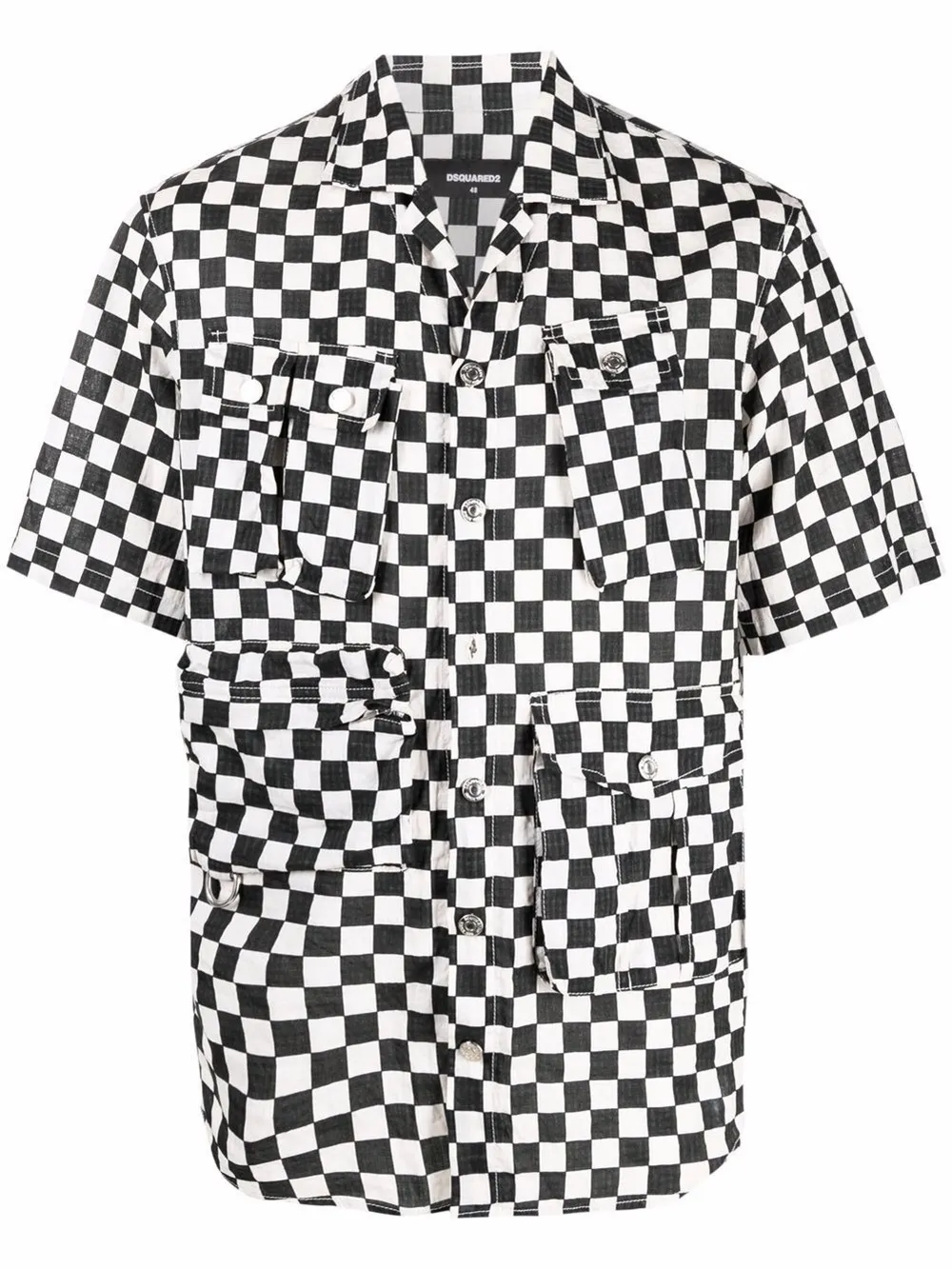 vans checkerboard button up shirt