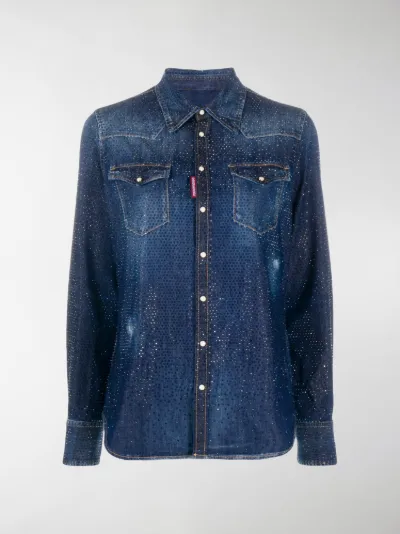 embellished denim shirt