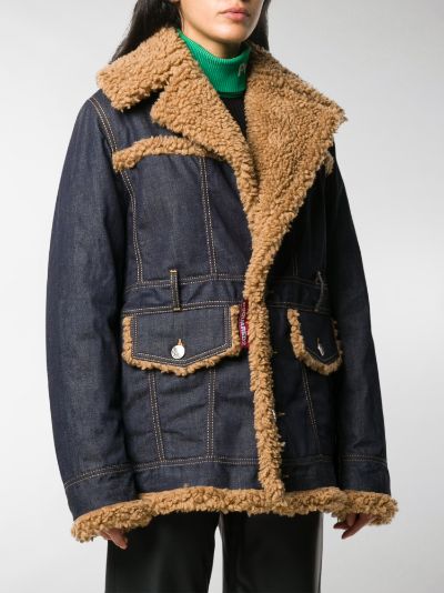 denim and shearling jacket