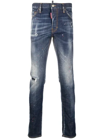 distressed look jeans