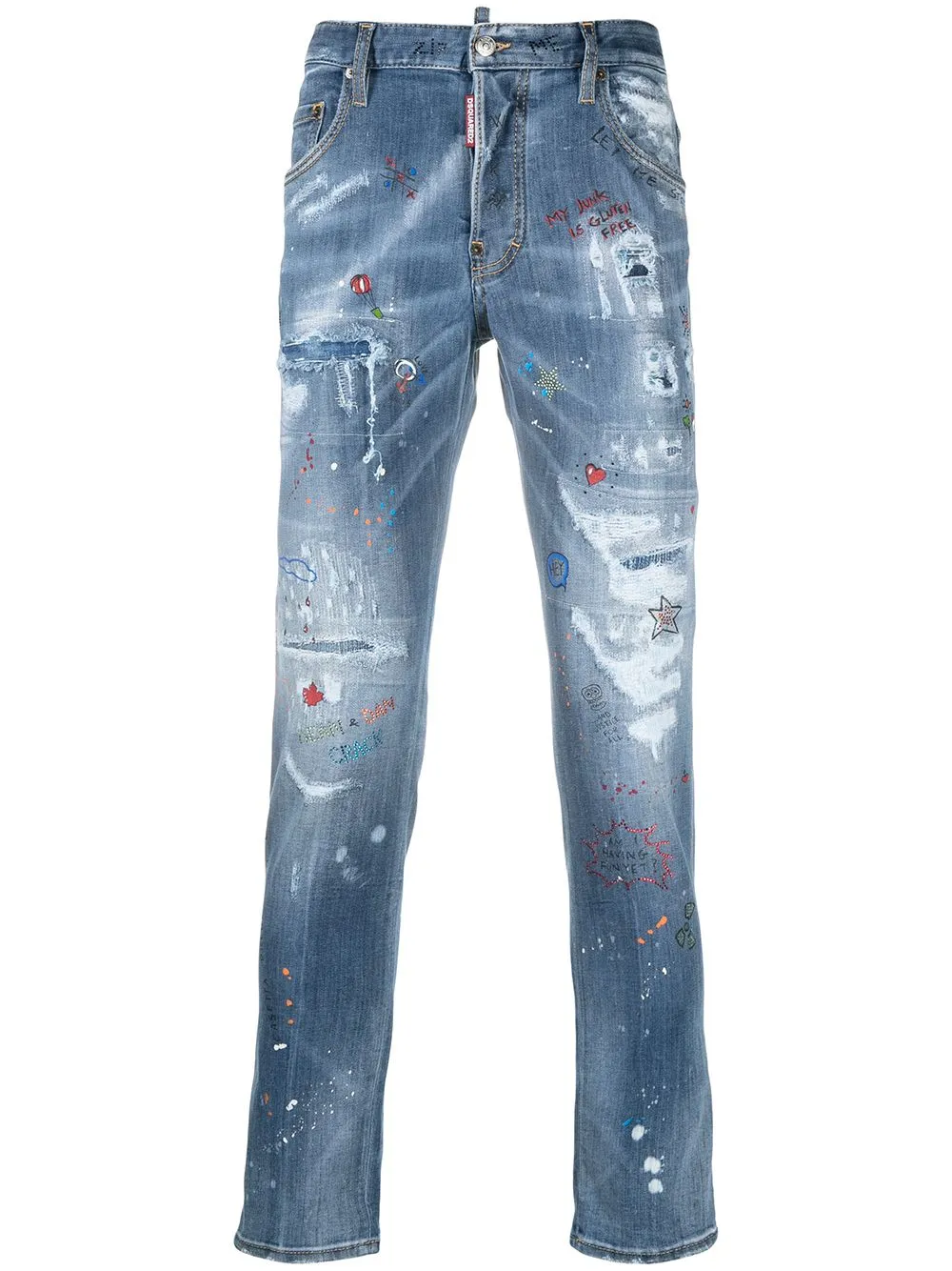 dsquared jeans paint splatter