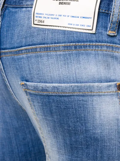 distressed slim fit jeans