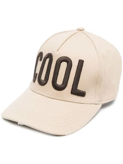 embroidered-slogan baseball cap 