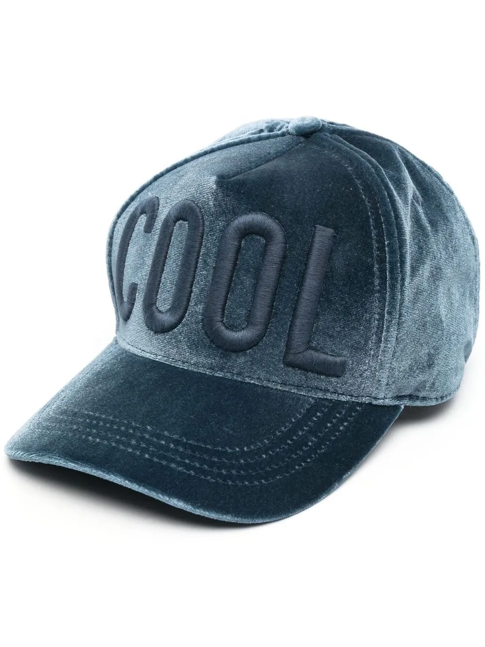 embroidered-slogan baseball cap 