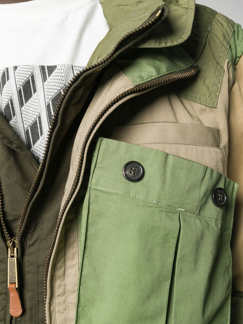 Dsquared2 Giacca a vento militare verde | MODES