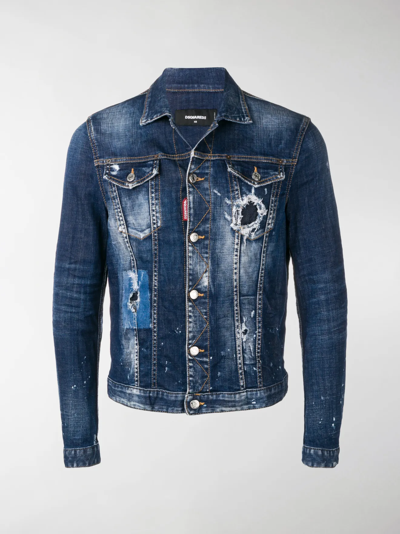 Dsquared2 Giacca denim effetto vissuto blu | MODES