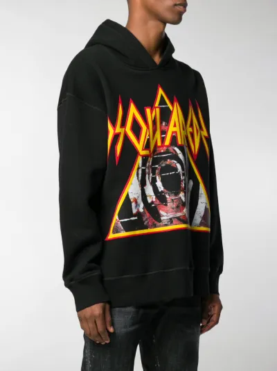 Dsquared2 graphic print hoodie black 