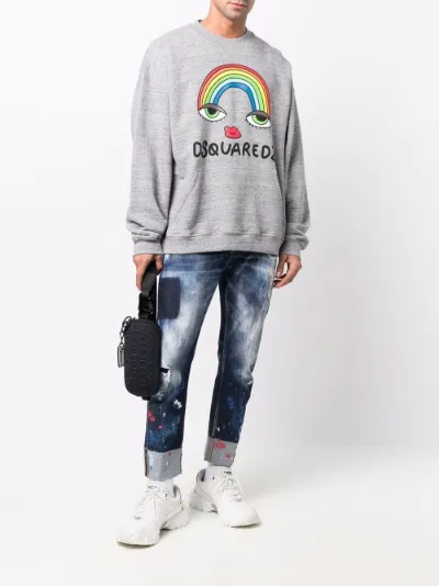 graphic print sweater