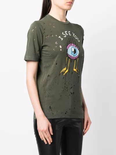 I See You distressed cotton T-shirt 