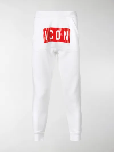 Dsquared2 Icon print track pants white 