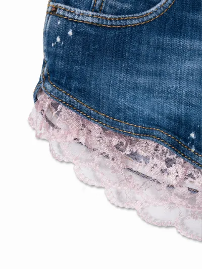 lace embellished jeans