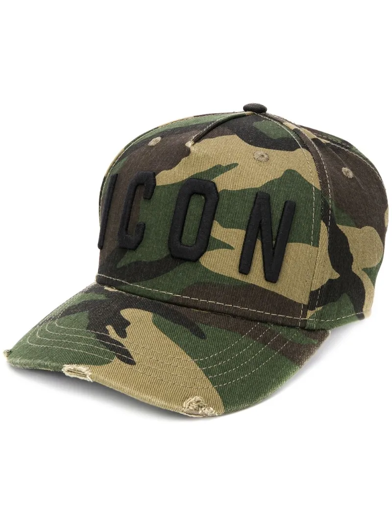 Dsquared2 logo camouflage print cap 