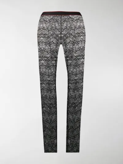 Dsquared2 logo lace leggings black | MODES