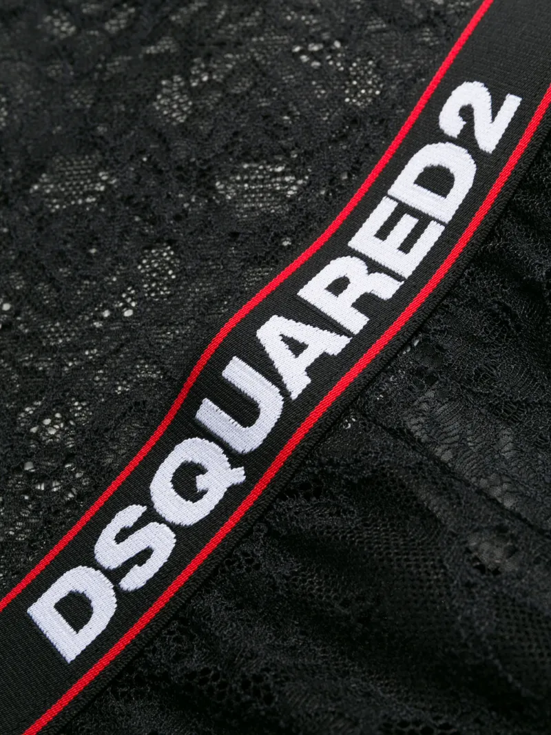 Dsquared2 logo lace leggings black | MODES