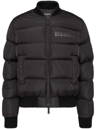 DSQUARED2 logo print padded jacket Eraldo TV