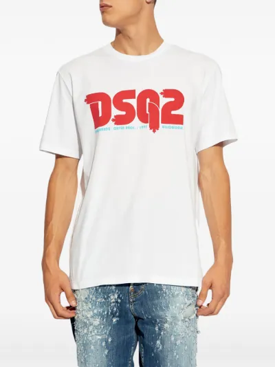 DSQUARED2 logo print T shirt Eraldo US