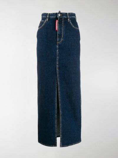 dsquared2 long denim skirt