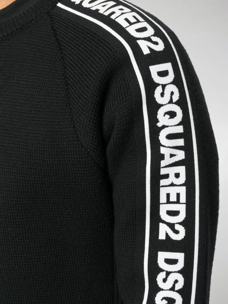 Dsquared2 Maglione con riga con logo nero | MODES