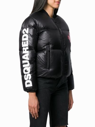 Dsquared2 leaf cheap print padded jacket