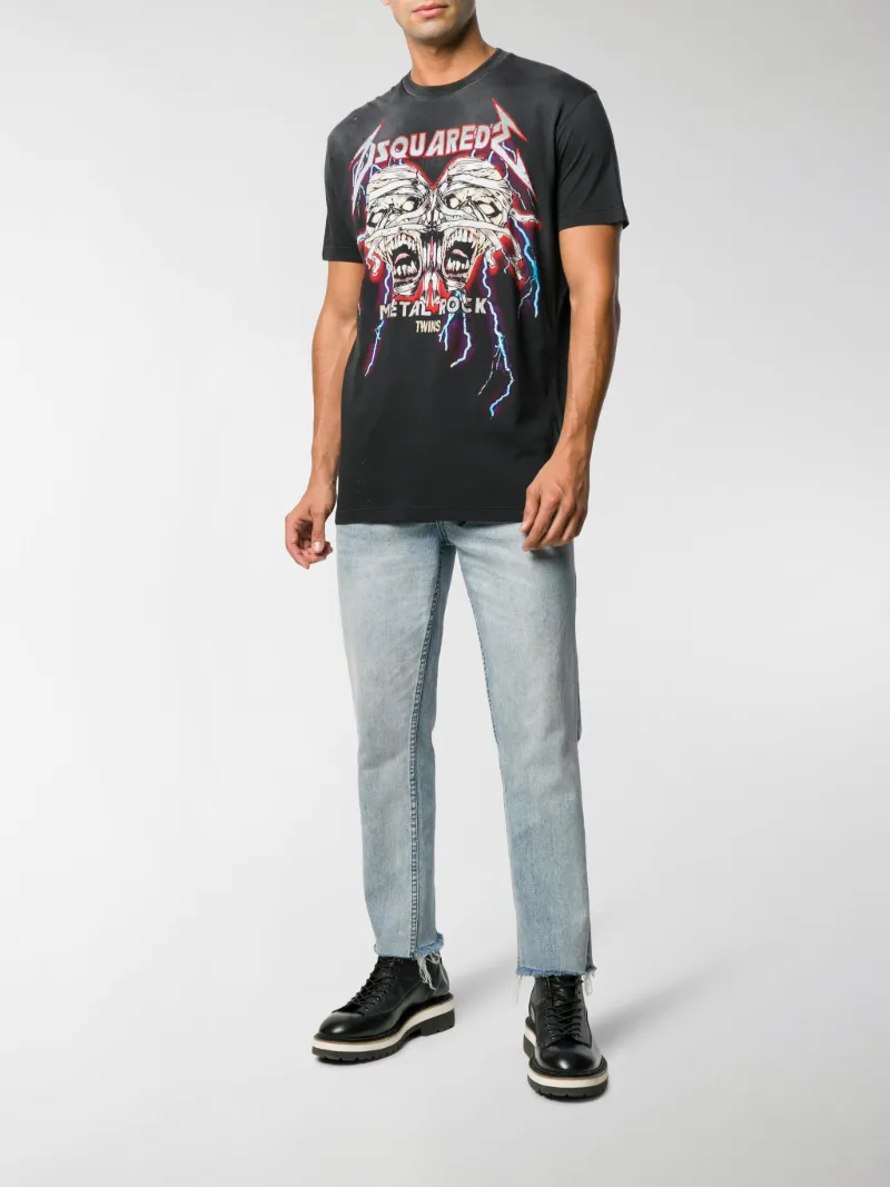 dsquared metal rock t shirt