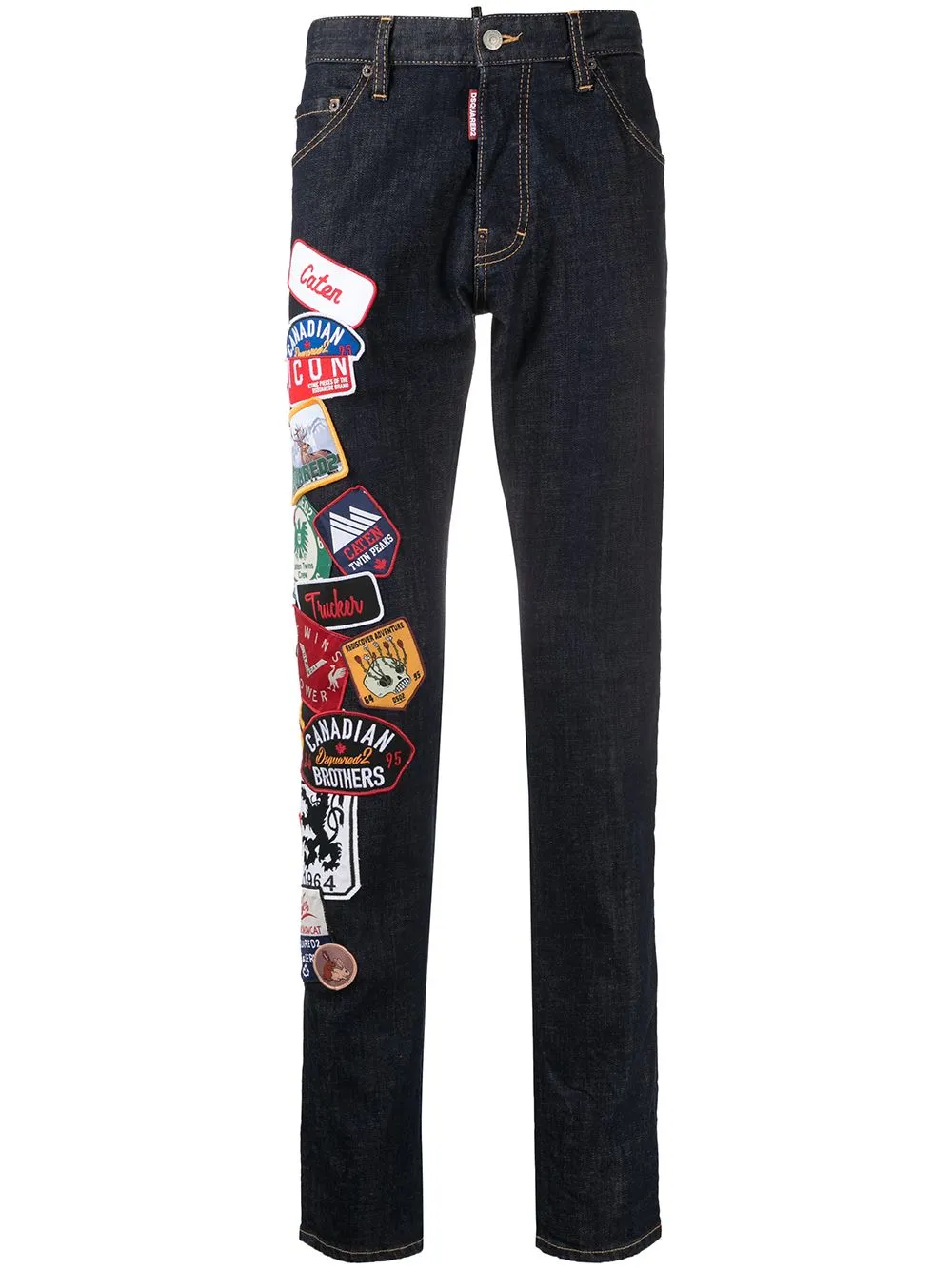 dsquared2 patch jeans