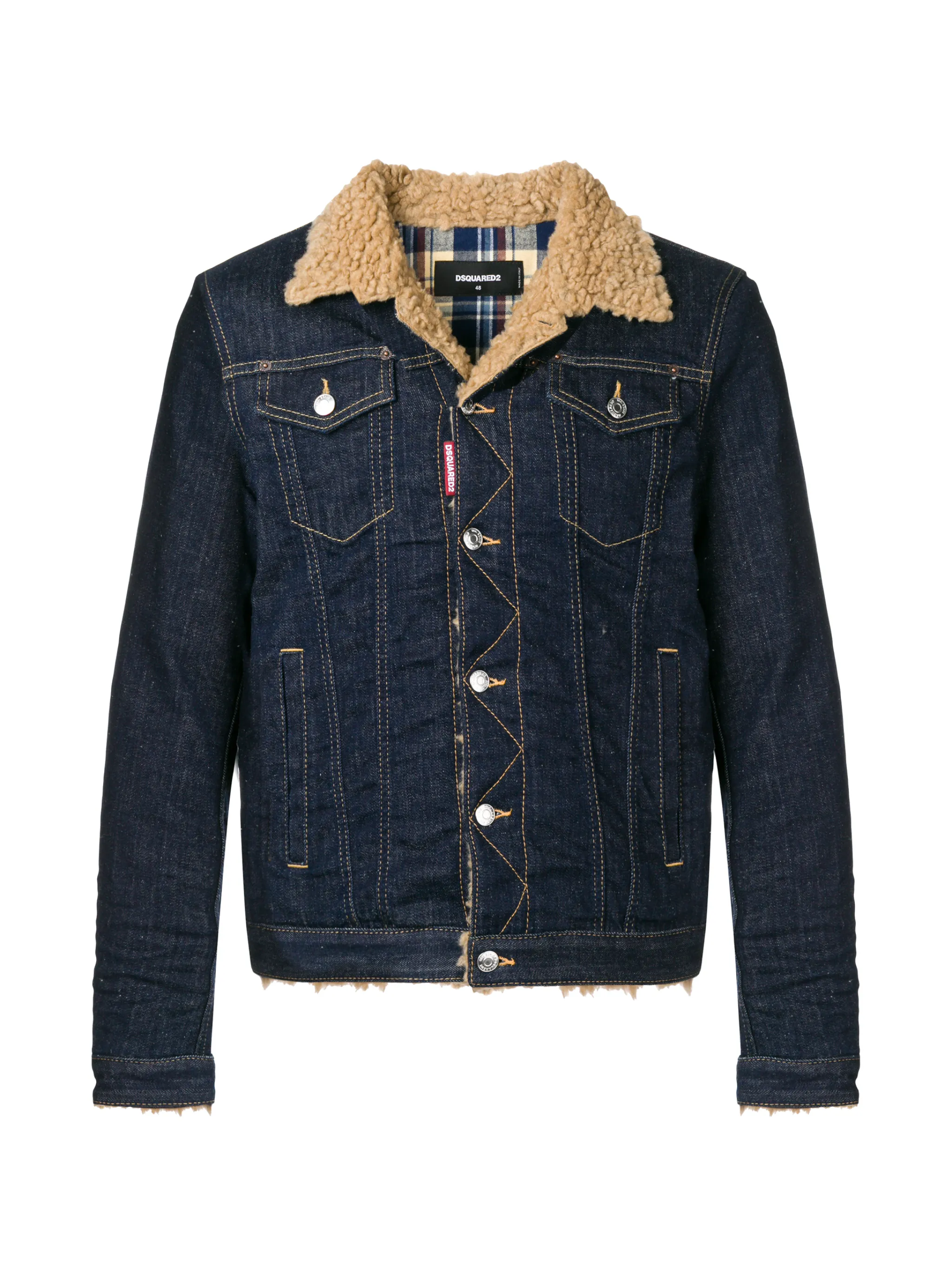DSQUARED2 shearling collar denim jacket | Eraldo.com US DSQUARED2 shearling collar denim jacket | Eraldo.com US