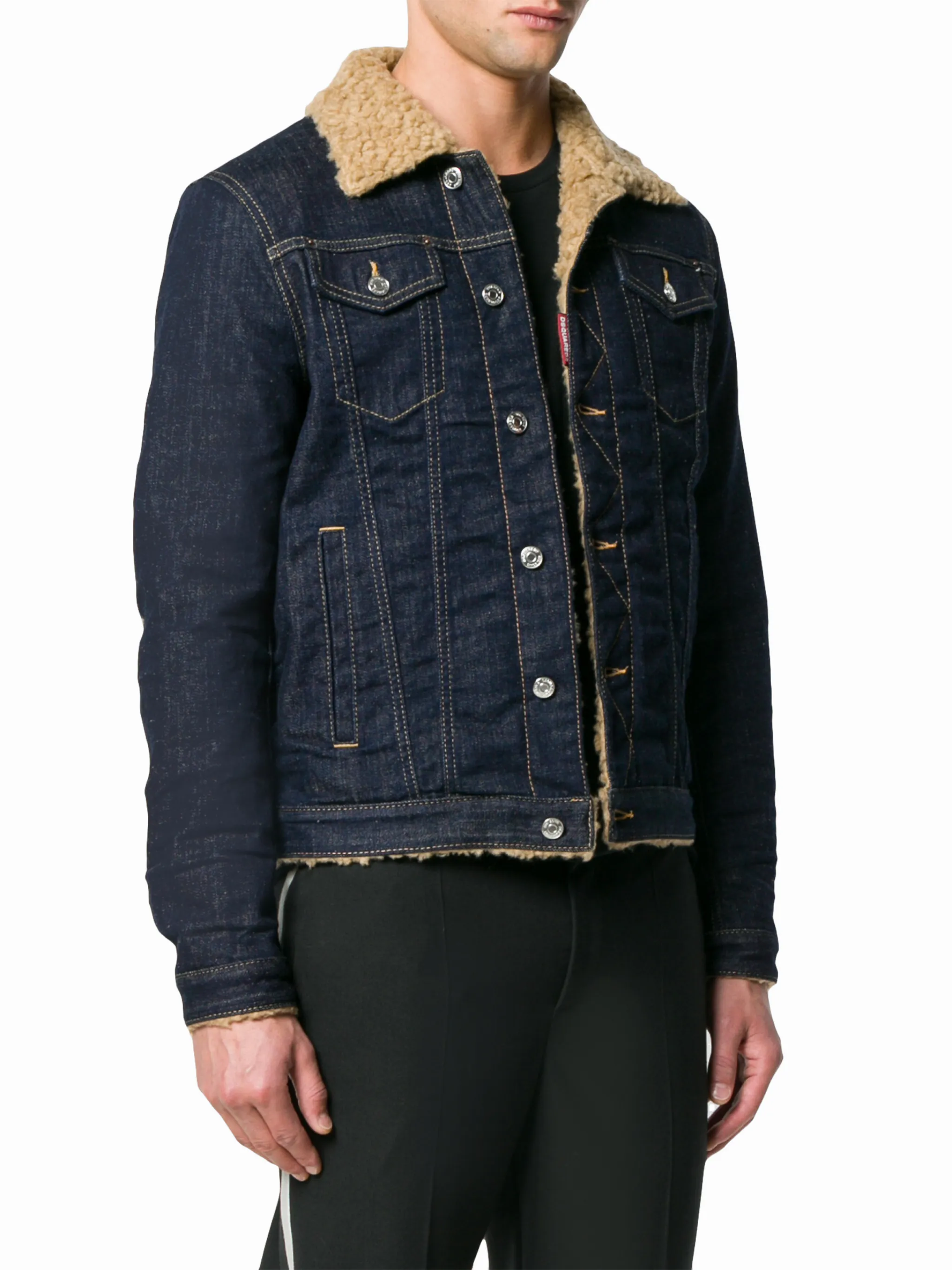 DSQUARED2 shearling collar denim jacket | Eraldo.com US DSQUARED2 shearling collar denim jacket | Eraldo.com US