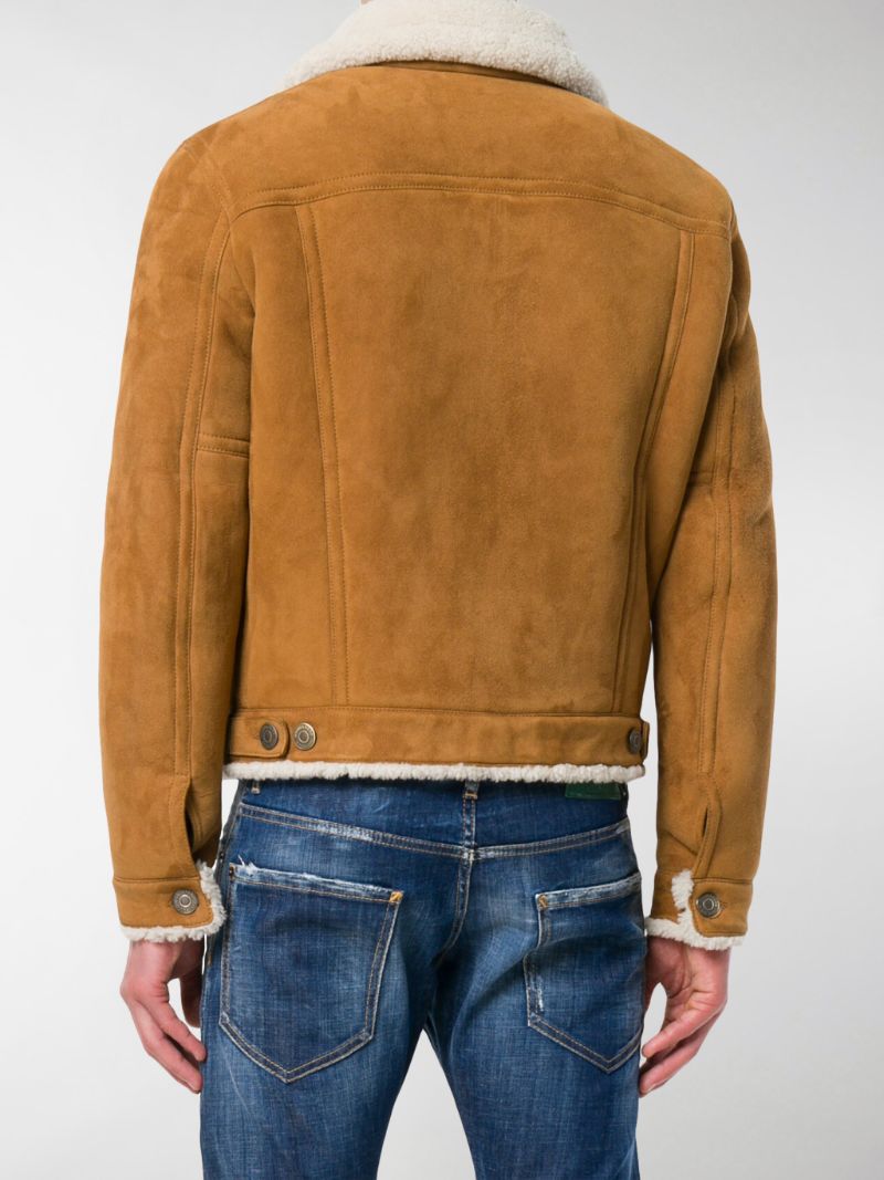 dsquared shearling jacket