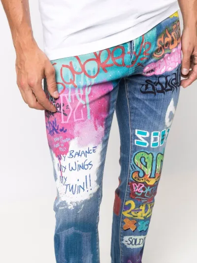 dsquared graffiti jeans