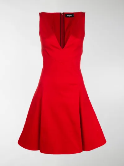 Dsquared2 - V-neck flared dress