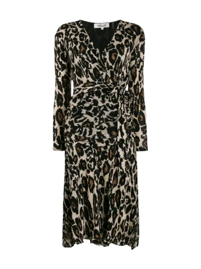 Diane von furstenberg leopard print dress hotsell