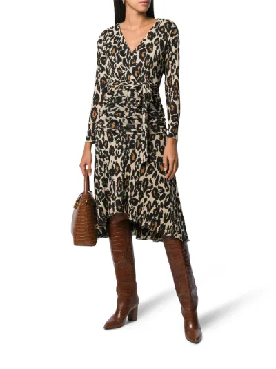 Diane von furstenberg animal best sale print dress