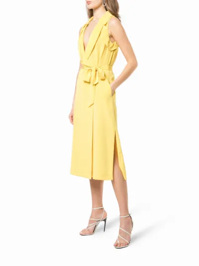 Dvf yellow wrap dress hotsell