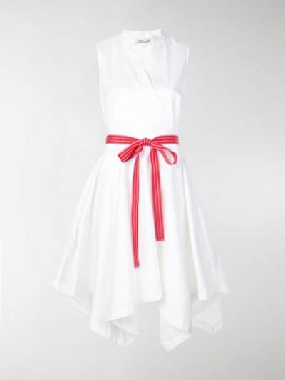 dvf white wrap dress