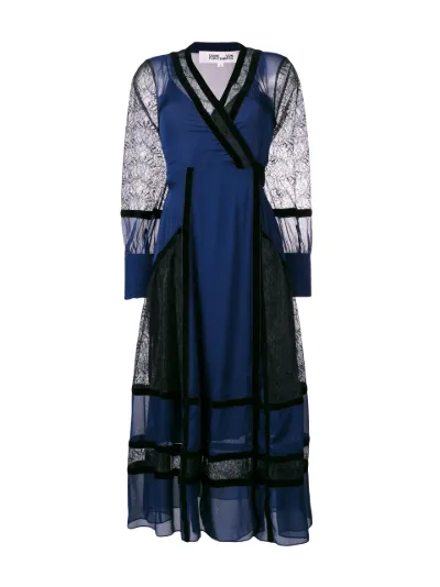 dvf blue wrap dress