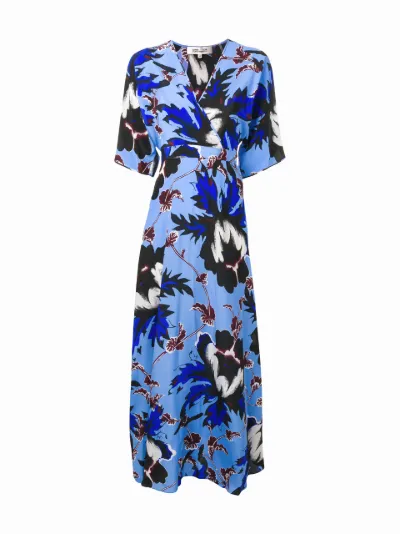 dvf maxi wrap dress