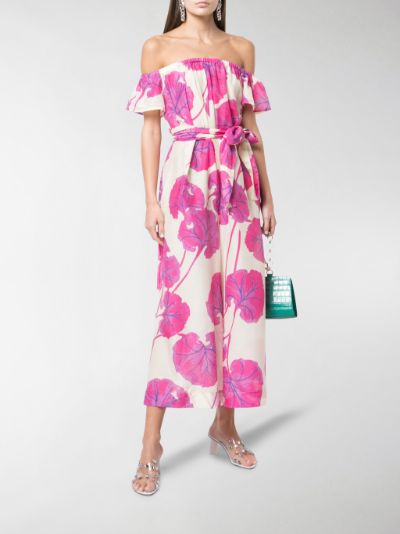 dvf floral jumpsuit