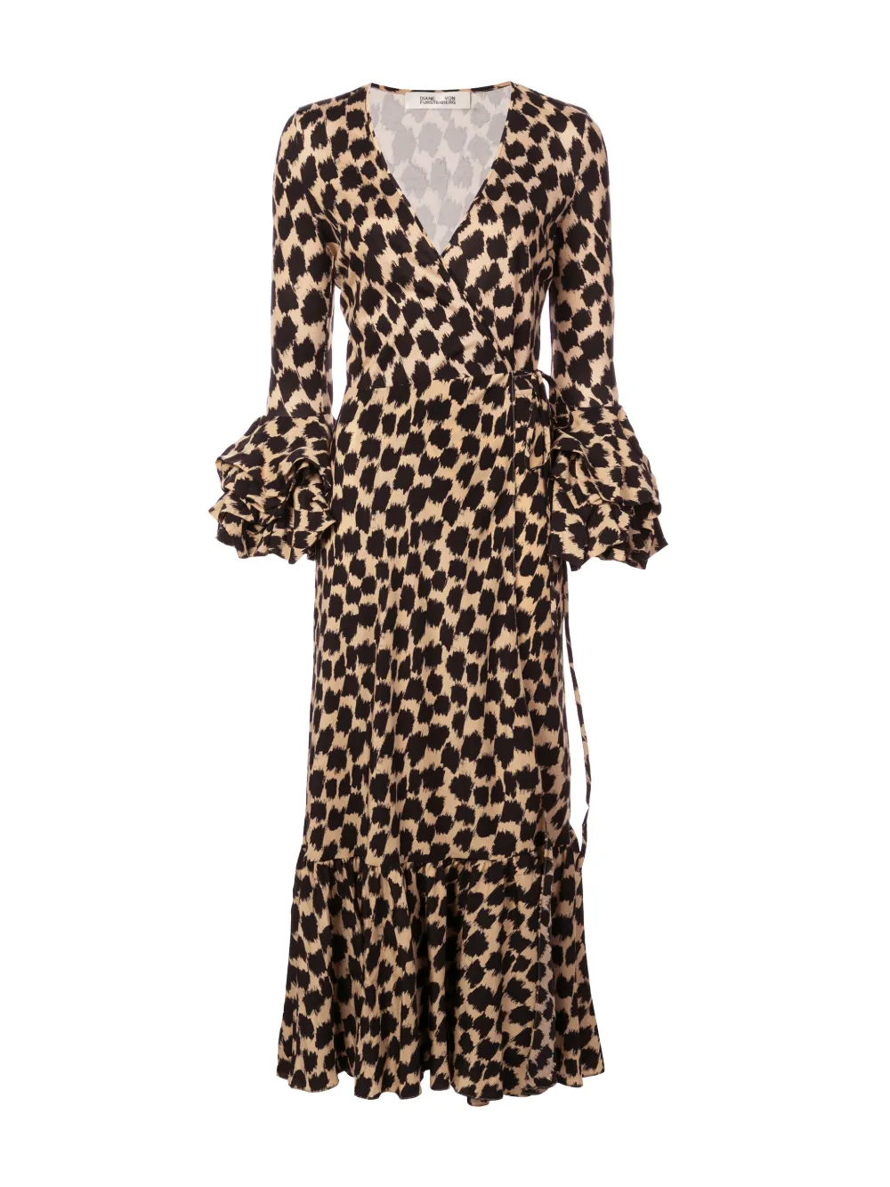 dvf puff sleeve wrap dress